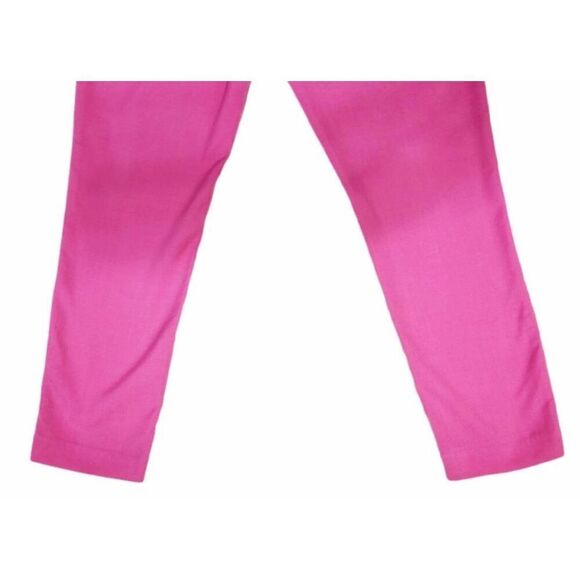 GAP Bubblegum Barbie Pink Twill Slim Cropped Pant Women Size 2 Fun Spring - Picture 10 of 16
